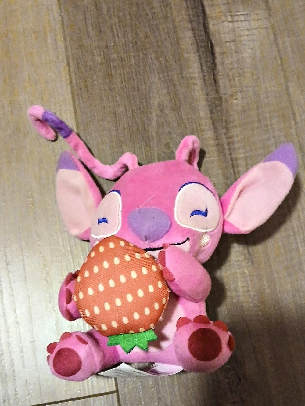 Disney Stitch Small Plush Angel with Strawberry Pink & Purple Plush